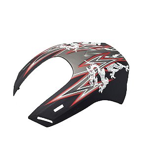 Entrada De Ar Superior Estabil. Texx Preto C/vermelho Fosco [F016]