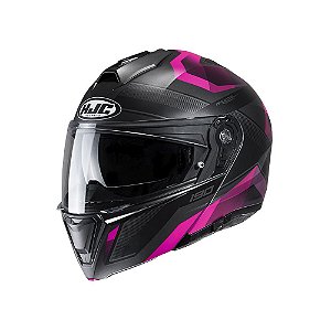 Capacete Hjc I90 Lark Rosa  E Preto 55 [F016]