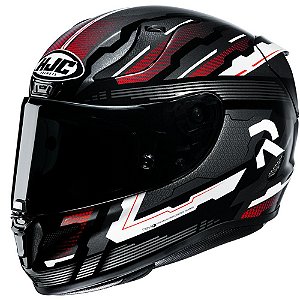 Capacete Hjc Rpha 11 Stobon Preto Vermelho E Branco 58 [F016]