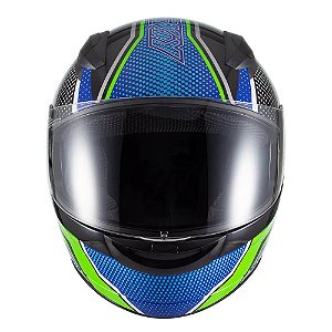 Capacete Sky Two Legends Preto Fosco Transf Verde 58 [F016]