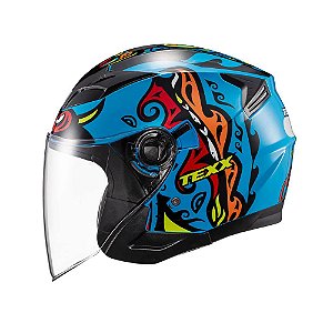 Capacete Texx Aberto Ugello Hunger Azul 56 [F016]