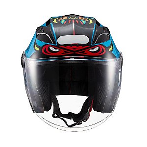 Capacete Texx Aberto Ugello Hunger Azul 62 [F016]