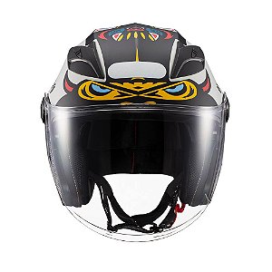Capacete Texx Aberto Ugello Hunger Cinz Verm 62 [F016]
