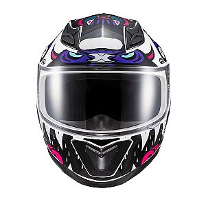 Capacete Texx Fechado Hawk Hunger Rosa Cinz 62 [F016]