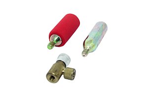 Kit P/encher Pneu Bering (bikes) Valv + 2 Garrafas Co2 16g [F016]