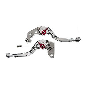 Manete Moto X Super Bike Par C/ Regulagens 3/4dedos Prata Ka [F016]