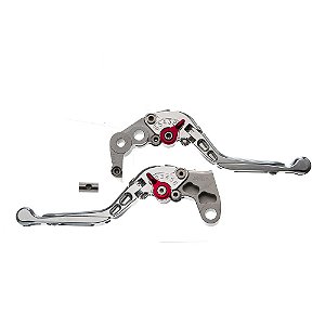 Manete Moto X Super Bike Par C/ Regulagens 3/4dedos Prata Su [F016]