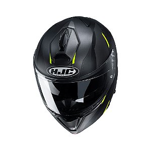Capacete Hjc I90 Aventa Preto Cinza E Verde 59 [F016]