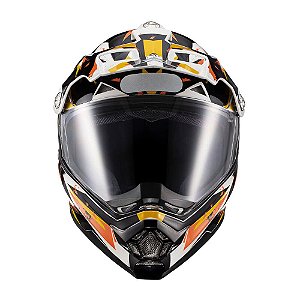 Capacete Texx Cross Carcara  Grow Laranja 60 [F016]