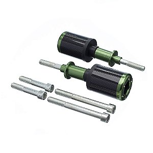 Slider Universal Bering Batente (par) Carbon Aluminio Verde [F016]