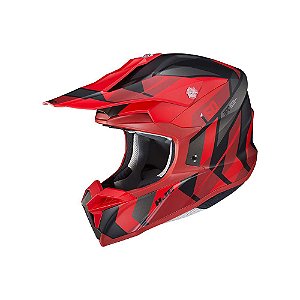 Capacete Hjc Off I50 Vanish Vermelho E Preto 58 [F016]