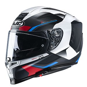 Capacete Hjc Rpha 70 Kosis Preto Branco Azul E Vermelho 56 [F016]