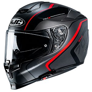 Capacete Hjc Rpha 70 Kroon Preto E Vermelho 58 [F016]