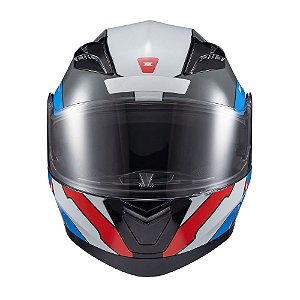 Capacete Texx Escamot Gladiator V3 Reisen Azul Verm Branc 58 [F016]