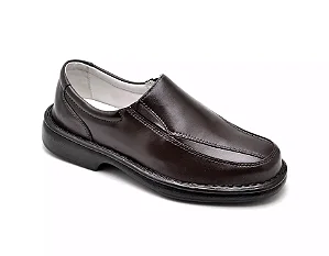 Sapato Casual Conforto Couro Marrom [F008]