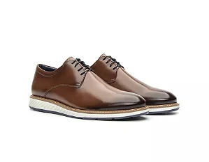 Sapato Casual Masculino Derby Comfort Whisky [F008]