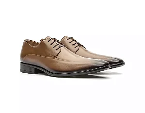Sapato Masculino Derby Italiano Couro Whisky [F008]