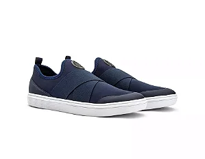 Tênis Iate Masculino Tecido Comfort Azul Marinho [F008]
