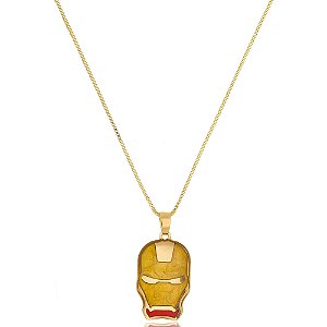 Colar Personalizado Super Heróis Folheado Em Ouro 18k [F027]