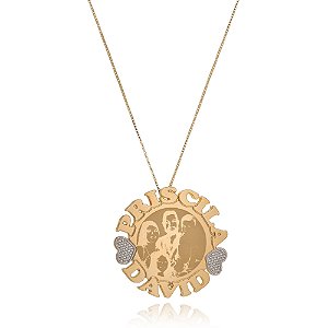 Colar Personalizado Mandala Com Nomes E Foto Da Família [F027]