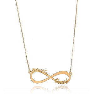 Colar Personalizado Amor Infinito Folheado Em Ouro 18k [F027]