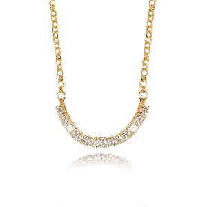 Pulseira Elos Redondos Com Faixa De Zircônia [F027]