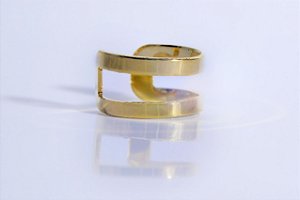 Piercing Fake Vazado Folheado Em Ouro 18k [F027]