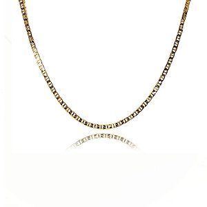 Colar Corrente Fino Folheado Em Ouro 18k [F027]