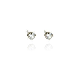 Brinco Mini Ponto De Luz Folheado A Ouro 18k [F027]