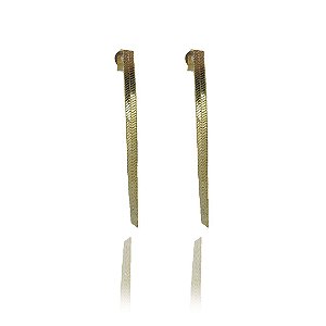 Brinco De Fita Folheado A Ouro 18k [F027]
