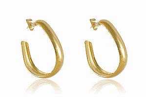 Brinco Argola Média Oval [F027]