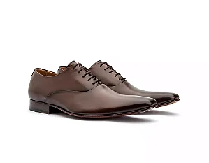 Sapato Oxford Masculino Solado Couro Cromo Argentino Marrom [F008]