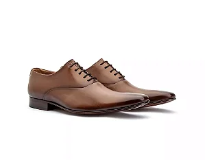 Sapato Oxford Masculino Solado Couro Cromo Argentino Whisky [F008]