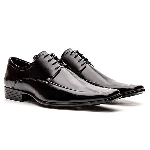 Sapato Social Masculino Couro Derby De Amarrar [F008]