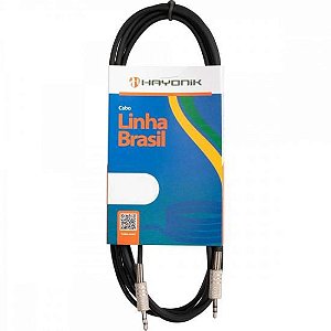 Cabo de Áudio Linha Brasil P2 Estéreo X P2 Estéreo 5M Preto HAYONIK [F003]