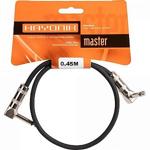 Cabo para Pedal Hayonik Linha Brasil P10 X P10 90° 45cm Preto [F003]