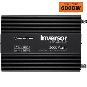 Inversor de Onda Modificada 3000W 12Vdc/127V PW12-1 Off Grid Hayonik [F003]