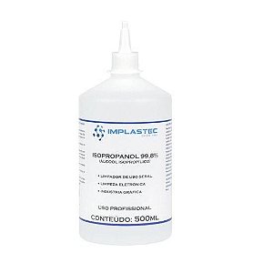 Álcool Isopropílico 500ml ISOPROPANOL IMPLASTEC - CMC / 24 [F002]