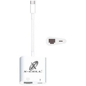 Adaptador Ethernet USB-C RJ45 Flex Branco [F002]