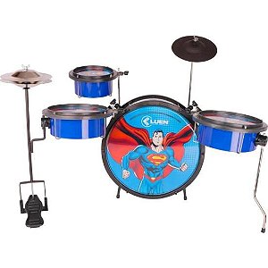 Bateria Infantil Luen Superman Azul [F002]