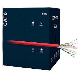 Cabo de Rede CAT6 305m Fortrek FK 510C CMX Vermelho - CX / 305 [F002]