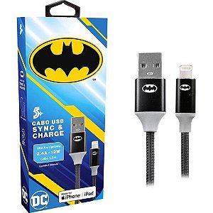Cabo USB-A Para Lightning Batman 1,5m 5+ [F002]