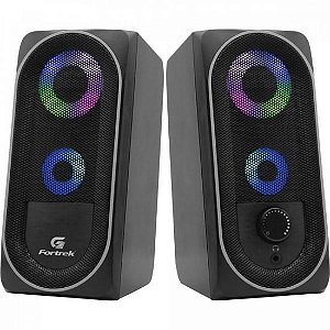 Caixa de Som Gamer Multimídia Fortrek Black Hawk RGB Preta [F002]