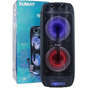 Caixa de Som Portátil Sumay Tower CAP30 400w Preta [F002]
