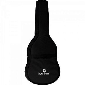 Capa Para Violão Folk Harmonics Nylon Luxo Preta [F002]