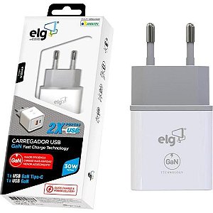 Carregador 2 USB 3A + 1 PD W35GAN ELG [F002]