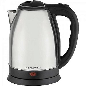 Chaleira Elétrica Agratto CE02 Prata Em Aço Inox 220V [F002]