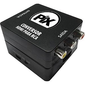 Conversor HDMI Para RCA Preto Pix [F002]