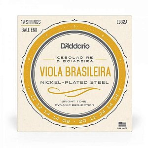 Encordoamento Para Viola Brasileira D Addario EJ82A Cebolao Ré [F002]