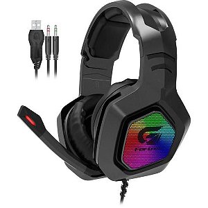 Headset Gamer Fortrek Black Hawk P2 + USB RGB Preto [F002]